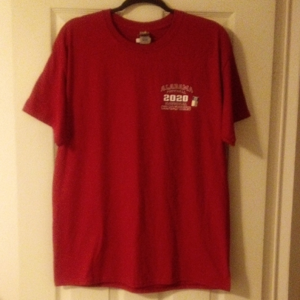 NWT - ALABAMA  2020 Championship Red T-Shirt -Gildan Ultra Edition